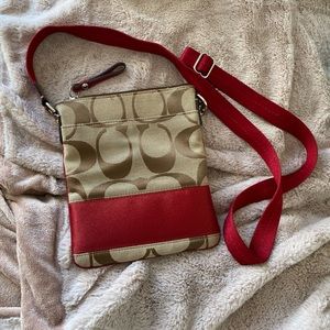 Coach monogram thick strap crossbody